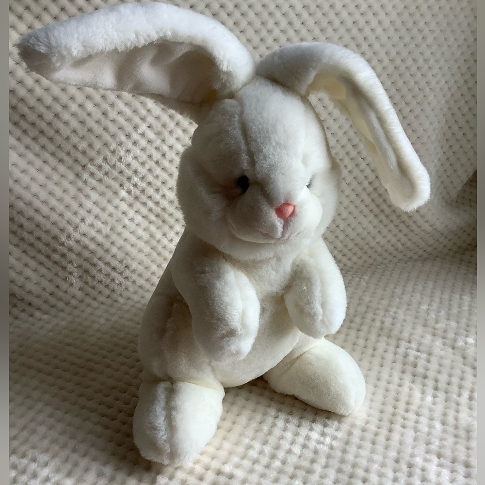 24K Polar Puff Plush White Bunny Rabbit Stuffed Animal Easter Toy